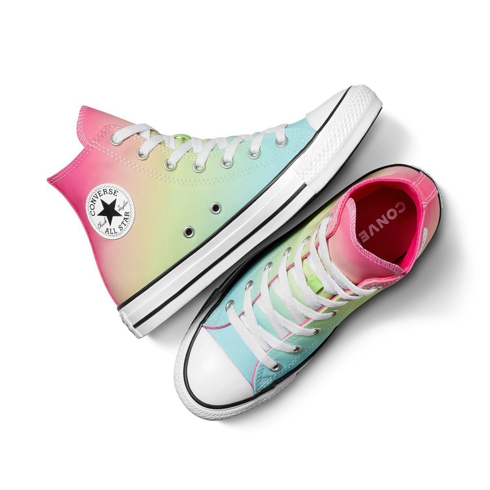 Converse Gradient Pink Green Blue High-Tops